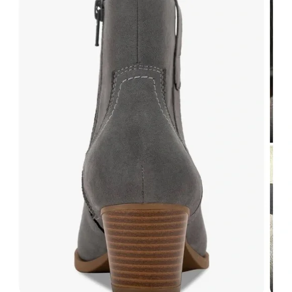 NWT Style and Co Gray Suede Boots - Picture 4 of 7